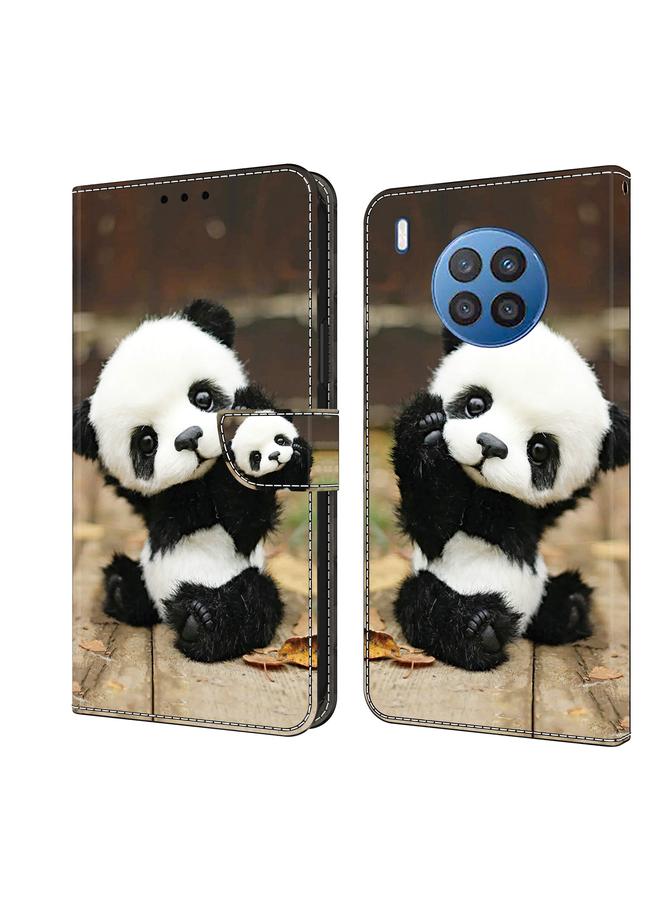 For Honor 50 Lite Crystal Painted Leather Phone case(Panda)