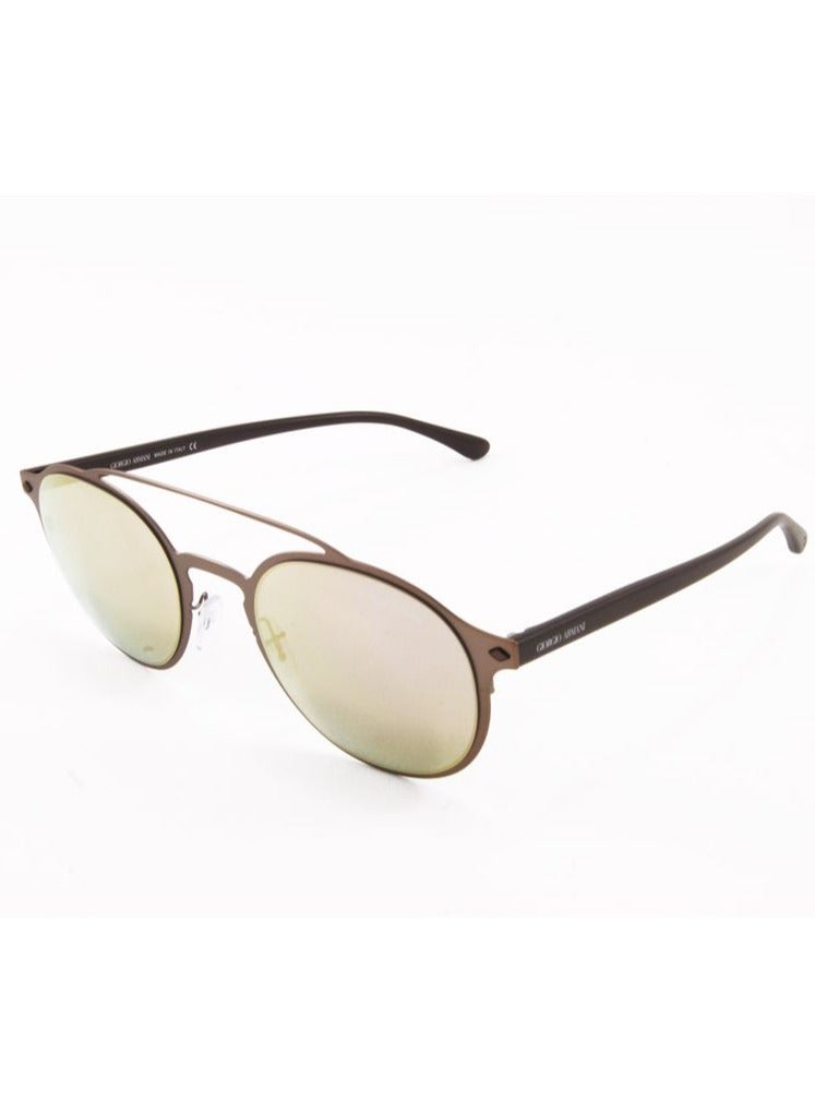 GIORGIO ARMANI Full Rim Round Unisex Sunglass - AR6041 3006/4Z - Lens Size: 49 mm - Matte pale gold - Image 2