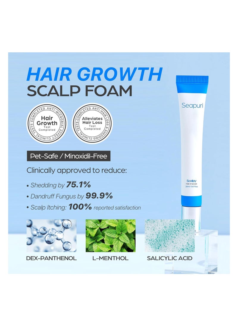 Seapuri Scalpy Hair Growth Serum for Hair Loss & Thinning | Mothers Day Gifts for Mom | Scalp Massager Treatment w/Salicylic Acid, Menthol, Dexpanthenol | Non-Greasy, Lightweight | Exfoliate Dandruff  - Image 4