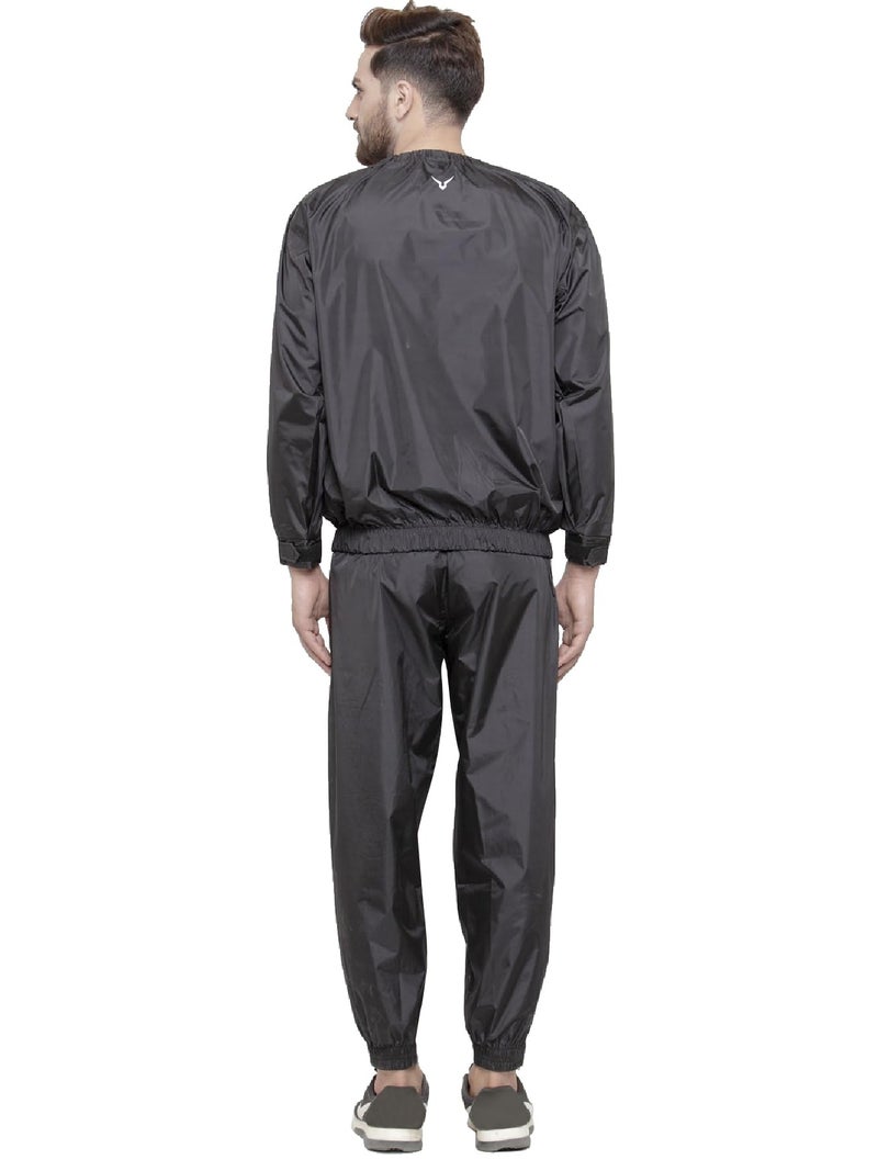 Invincible Men's Sauna Suit (Black Pro, 2XL) - Image 4