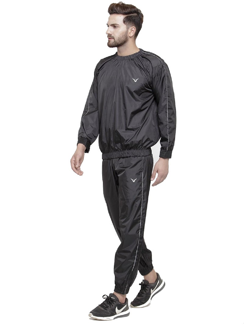 Invincible Men's Sauna Suit (Black Pro, 2XL) - Image 2