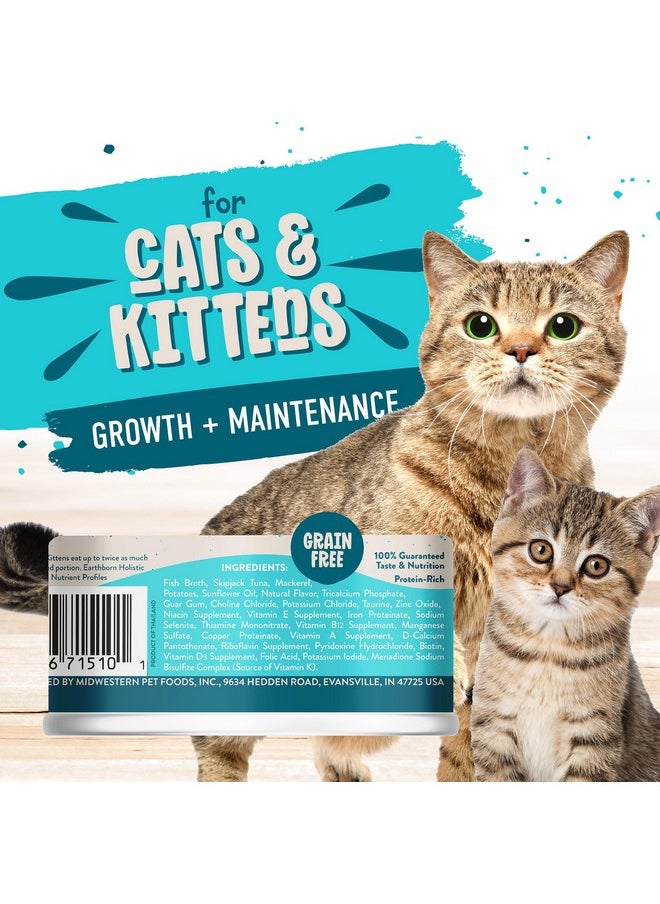 Earthborn Holistic Earthborn Holistic Monterey Medley Skipjack Tuna and Grilled Mackerel Dinner Wet Cat Food, 3-Ounce Per Pacakge, 24-Pack  - Image 2