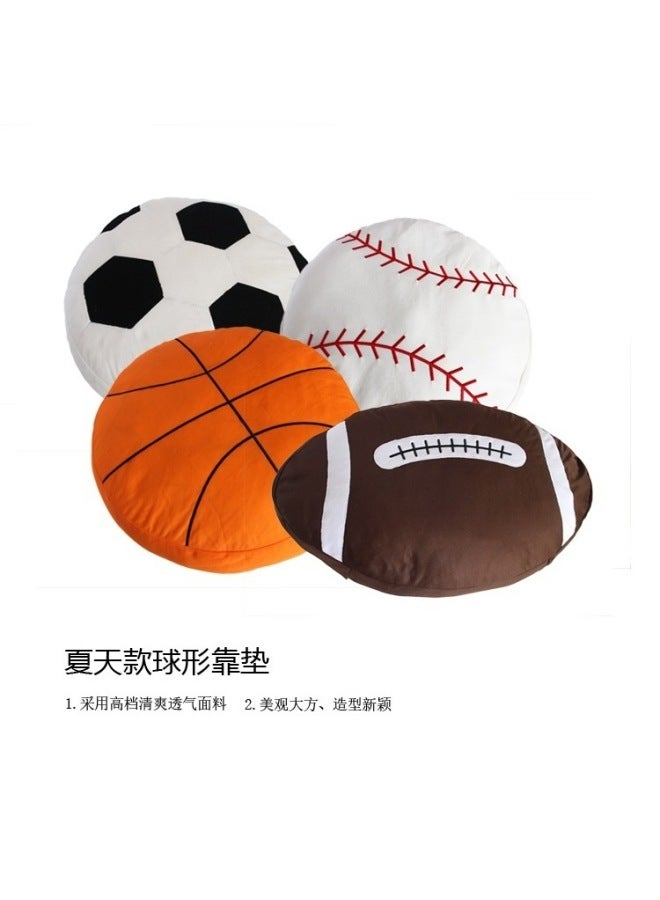Creative Football Pillow Simulation Basketball Plush Toy Pillow Gift Cushion Doll Cushion Doll Doll baseball (35 * 35cm) - Image 3