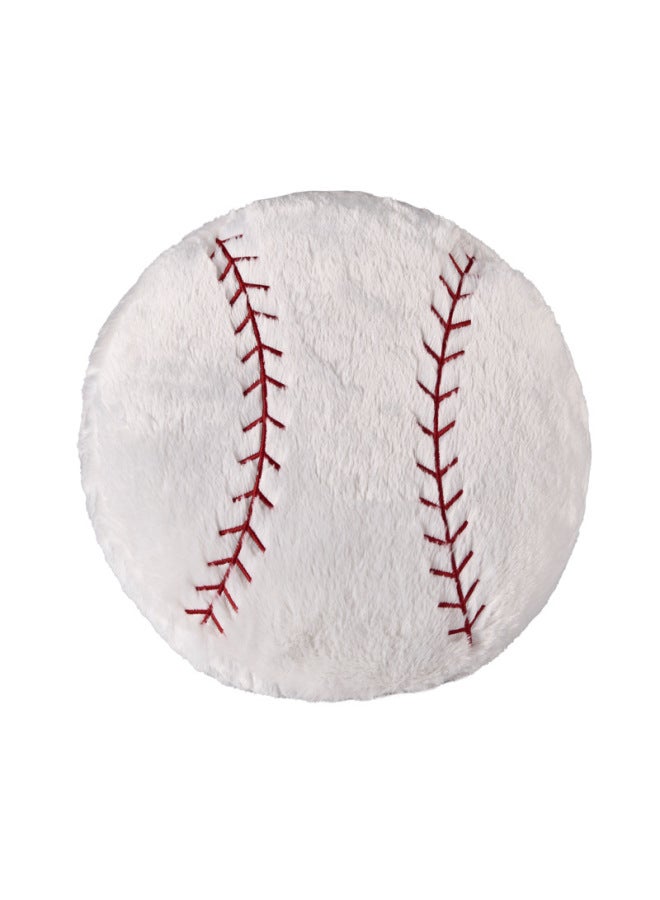 Creative Football Pillow Simulation Basketball Plush Toy Pillow Gift Cushion Doll Cushion Doll Doll baseball (35 * 35cm) - Image 1
