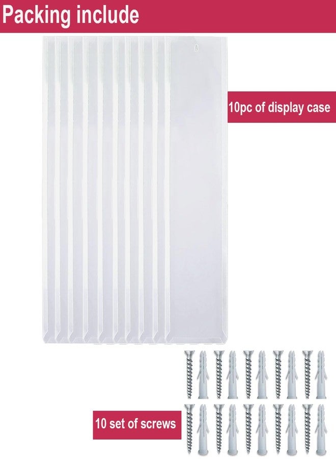 HAISENGO 10 Pack Display Case for Packaged Model Cars Holds up to 100 Cars, Compatible with Hot-Wheels Packaged Cars, Toy Car Storage Organizer Wall Mounted 1/64 Scale Model Car Display Shelf (10) - Image 4