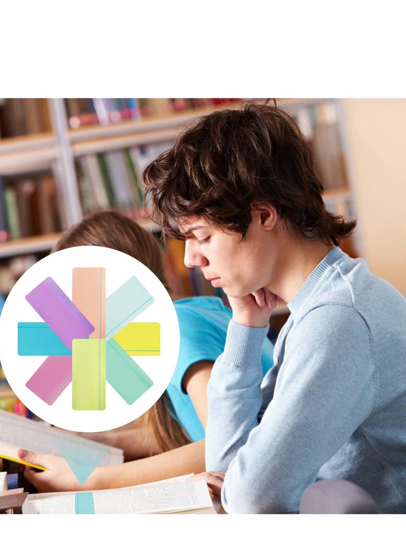 Generic - Guided Reading Strips, 8 Pcs Dyslexia Overlay Ruler, Coloured Overlays Ruler Highlight Strips Tracking Rulers for Dyslexia, ADHD and to Reduce Visual Stress - Image 1
