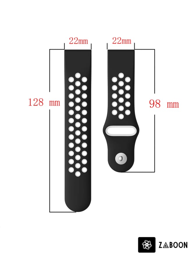Zaboon Garmin MARQ Athlete Gen 2 22mm Sports Breathable Silicone Watch Band - Image 5