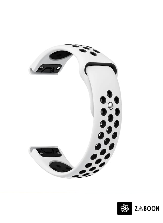 Zaboon Garmin MARQ Athlete Gen 2 22mm Sports Breathable Silicone Watch Band - Image 2