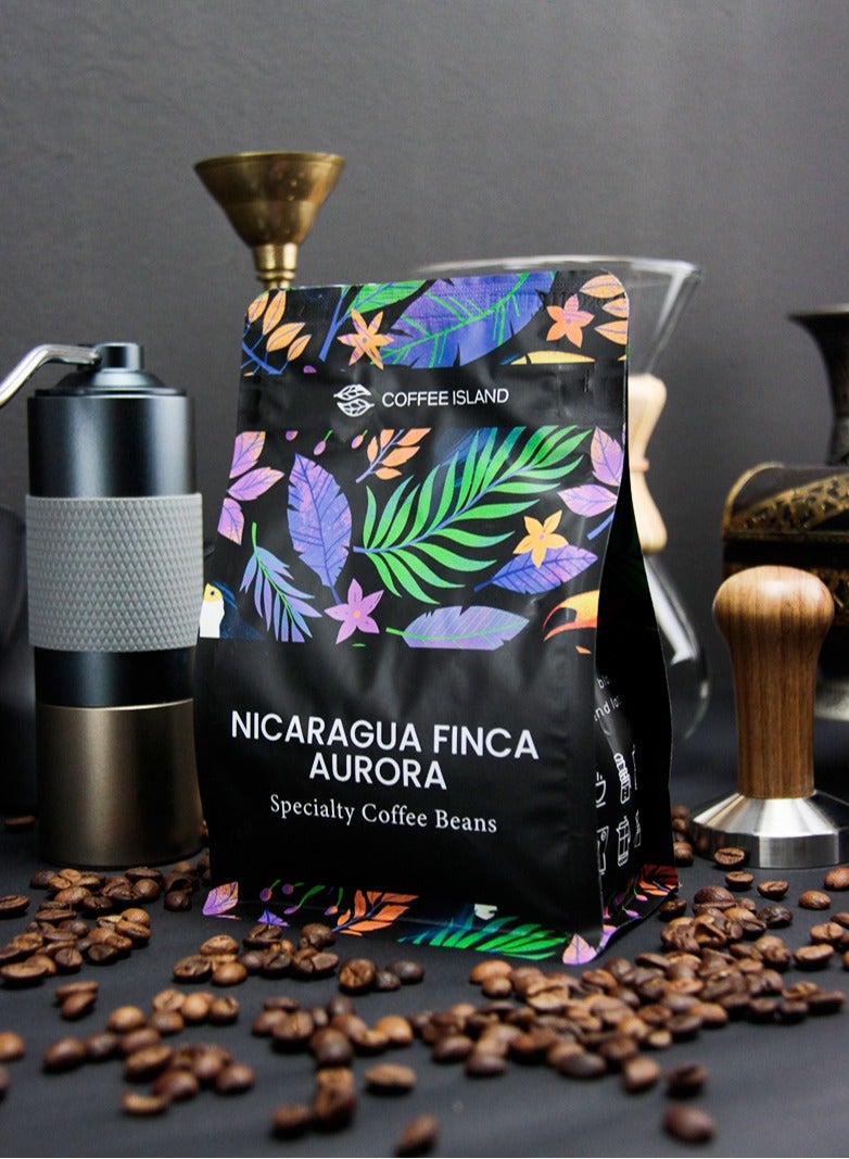 Coffee Island Nicaragua Finca Aurora Specialty Coffee, 100% Arabica, Medium Roast, Sweet, Milk Chocolate, And Orange Flavor Profile, SCA Score 84, 250 Gram  - Image 3
