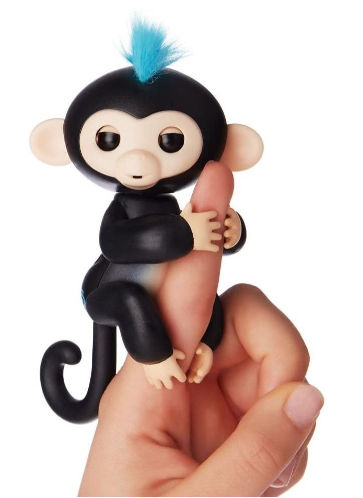 Fingerlings - Interactive Baby Monkey Zoe Black with Blue Hair By WowWee - Image 1