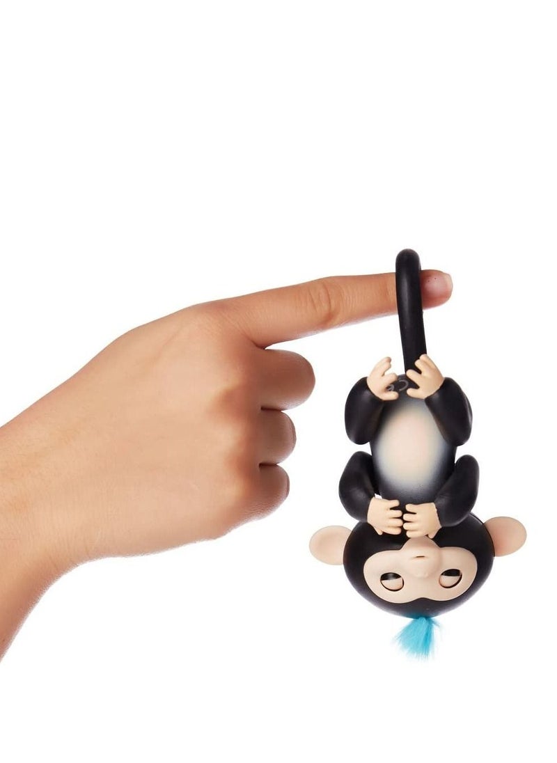Fingerlings - Interactive Baby Monkey Zoe Black with Blue Hair By WowWee - Image 1