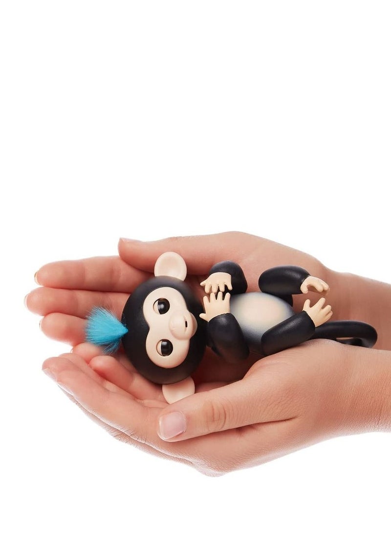 Fingerlings - Interactive Baby Monkey Zoe Black with Blue Hair By WowWee - Image 1