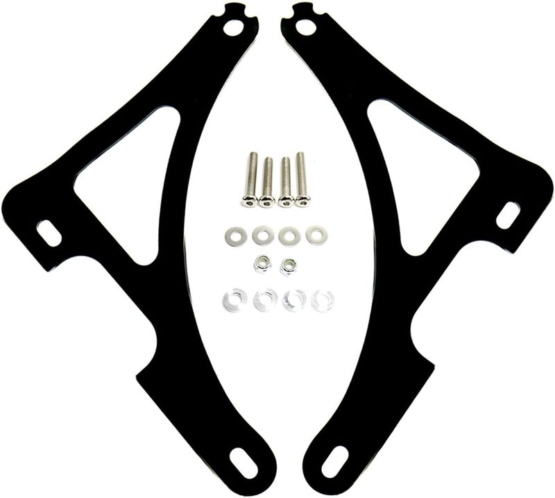 M Maintenanse Adjustable Driver/Passenger Seat Backrest Fixed Mounts for Sportster 00-22 (Black) - Image 1