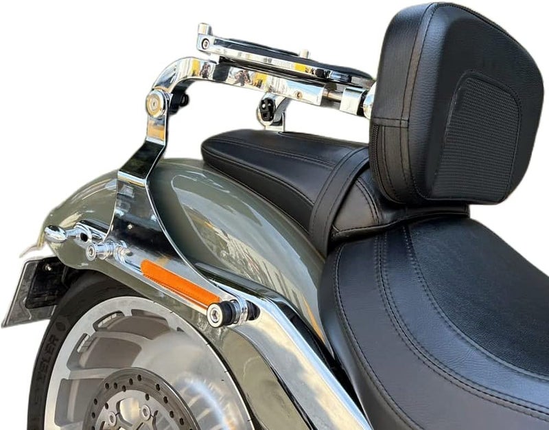 M Maintenanse Adjustable Driver/Passenger Seat Backrest Fixed Mounts for Sportster 00-22 (Black) - Image 3