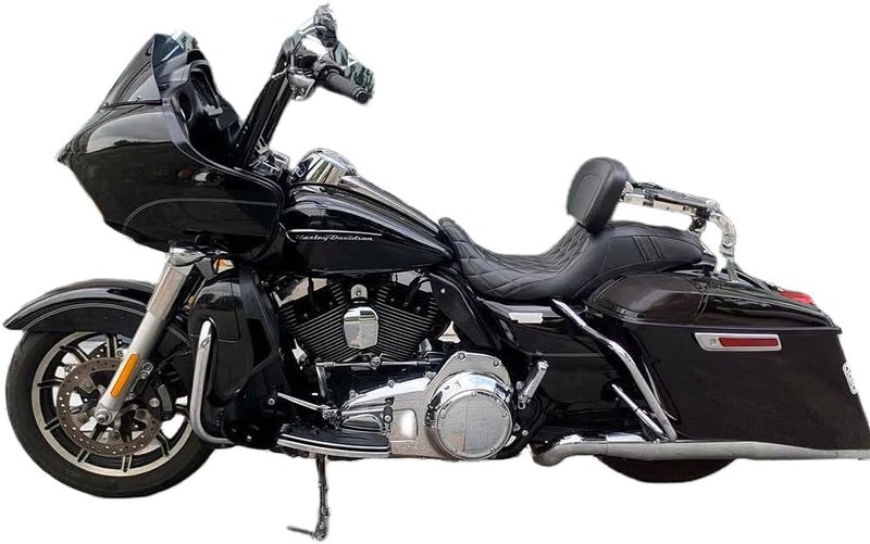 M Maintenanse Adjustable Driver/Passenger Seat Backrest Fixed Mounts for Sportster 00-22 (Black) - Image 5