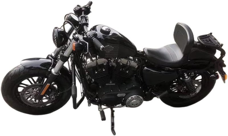 M Maintenanse Adjustable Driver/Passenger Seat Backrest Fixed Mounts for Sportster 00-22 (Black) - Image 4