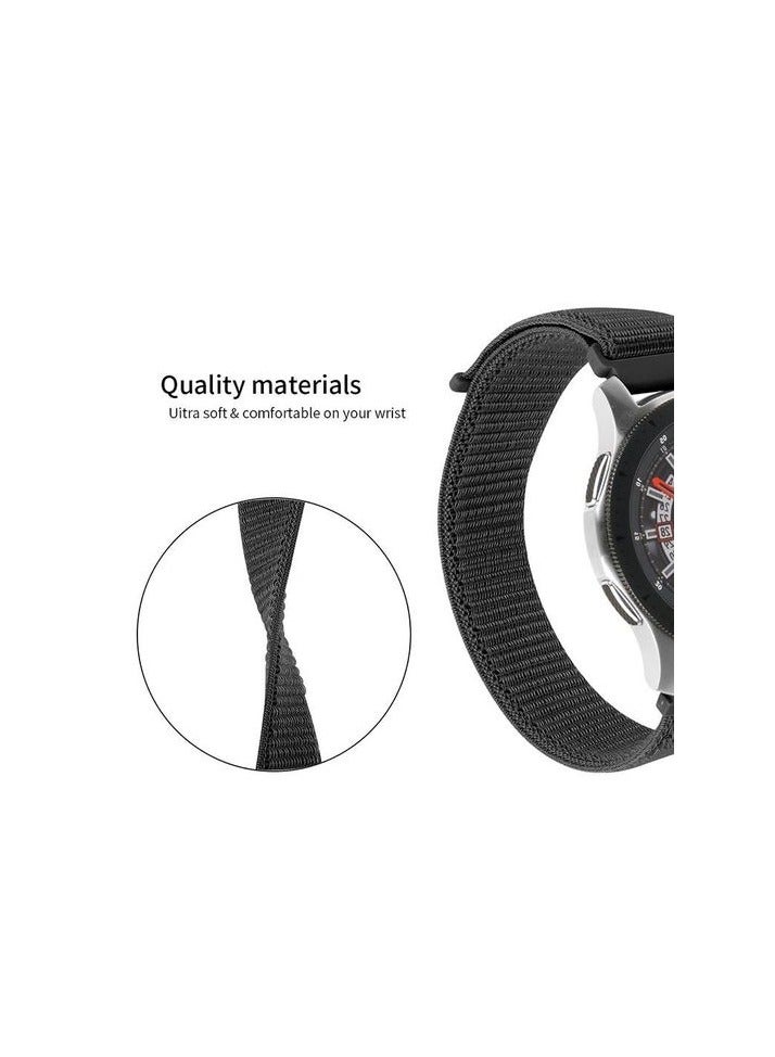حزام بديل نايلون نايلون 20 ملم لشاومي أمازفيت جى تى اس 2 / جى تى اس  / جى تى اس 2 اي  / جى تى اس 2 ميني - أسود - Image 4