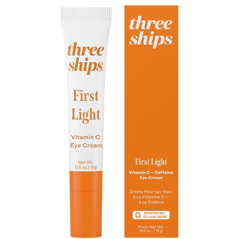 Three Ships First Light Vitamin C  Caffeine Eye Cream Visibly Brightens  Depuffs Reduces Look of Dark Circles Brightening Under Eye Cream 15g