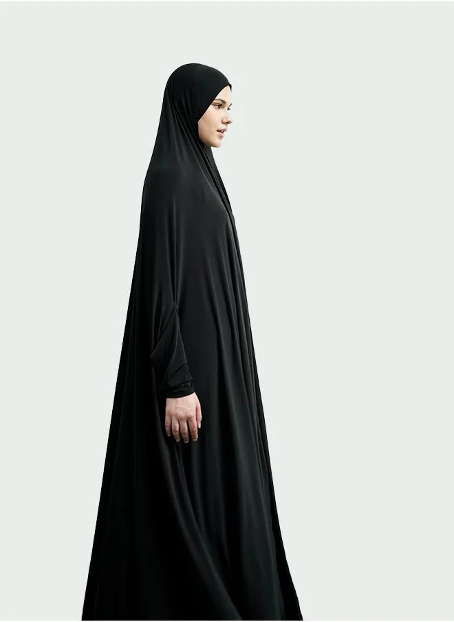 JAMEELA Modest black Lycra fabric breathable prayer dress