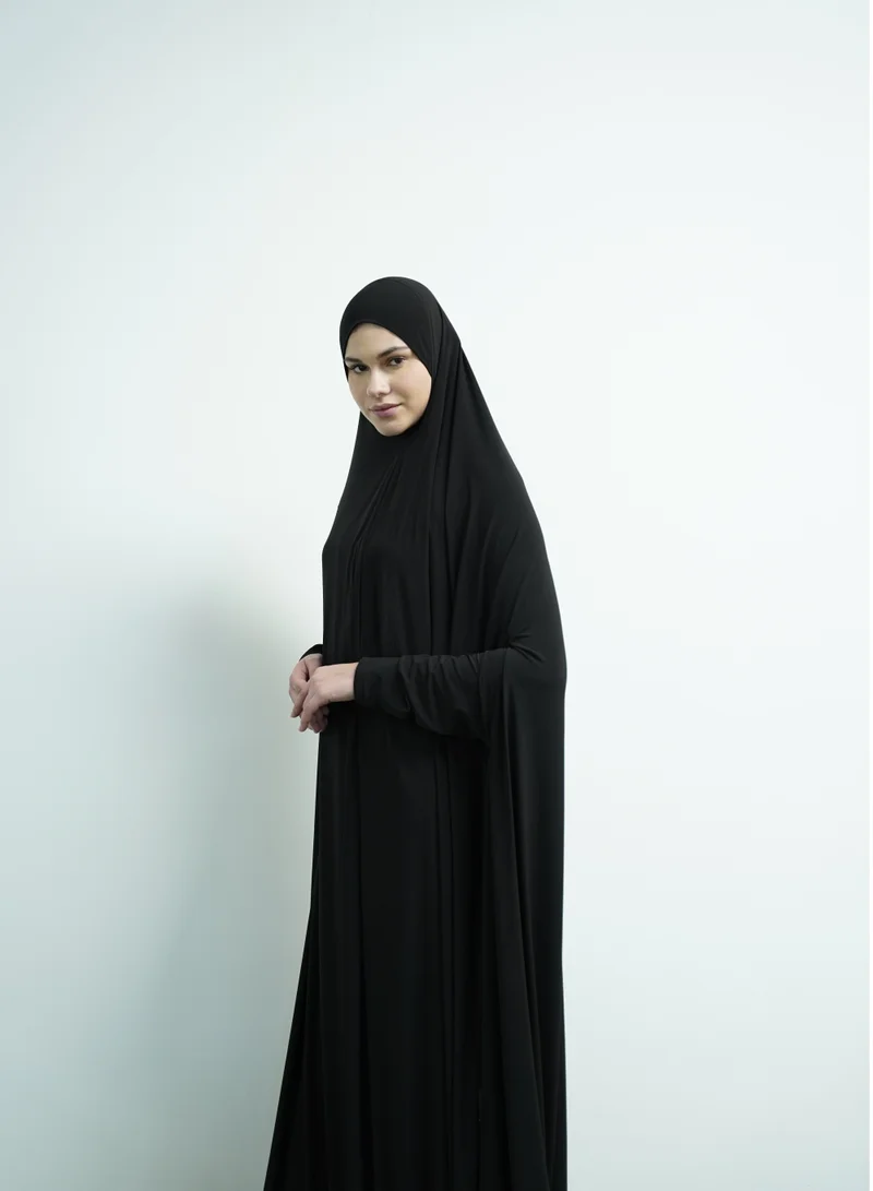 JAMEELA Modest black Lycra fabric breathable prayer dress