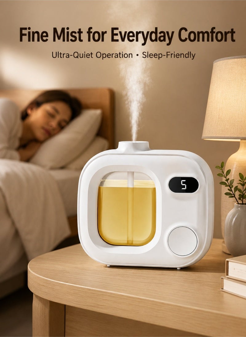 Monda 500ml Ultrasonic Aroma Diffuser Humidifier, Essential Oil Air Freshener with LED Light, Quiet Mist Maker, 5 Smart Modes Auto Shut-Off for Home Office Bedroom Spa - Image 3