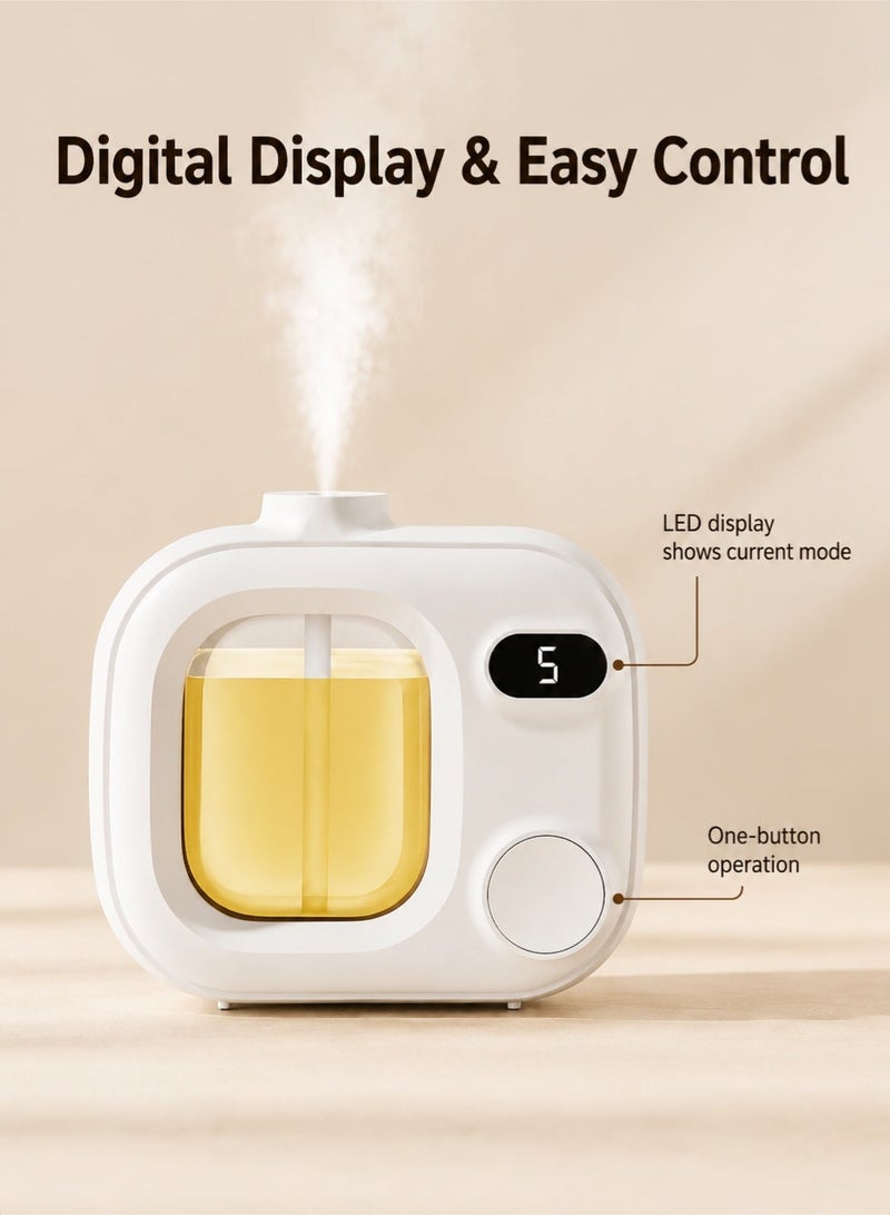 Monda 500ml Ultrasonic Aroma Diffuser Humidifier, Essential Oil Air Freshener with LED Light, Quiet Mist Maker, 5 Smart Modes Auto Shut-Off for Home Office Bedroom Spa - Image 5