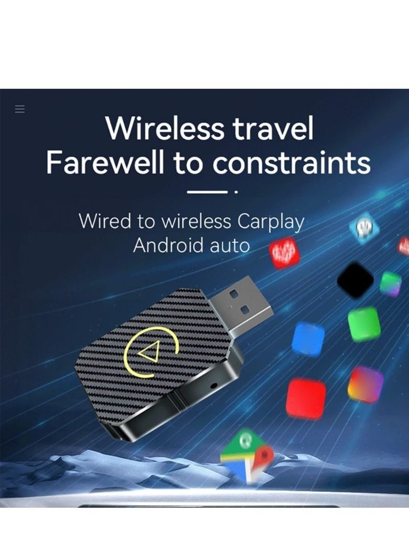 2 in 1 Wireless Carplay Auto Adapter Mini Box with Bluetooth 5.0 and WiFi for Wired CarPlay/Auto Cars - Image 2