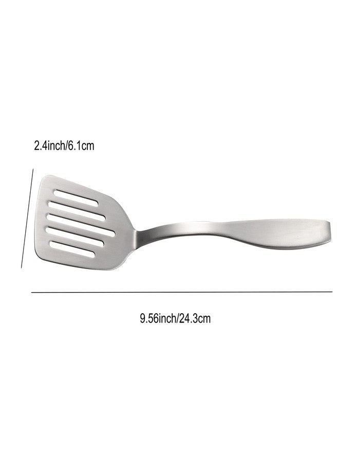 IMEEA 9.5-Inch Small Turner Spatula SUS304 Stainless Steel Slotted Turner for Small Pans - Image 4