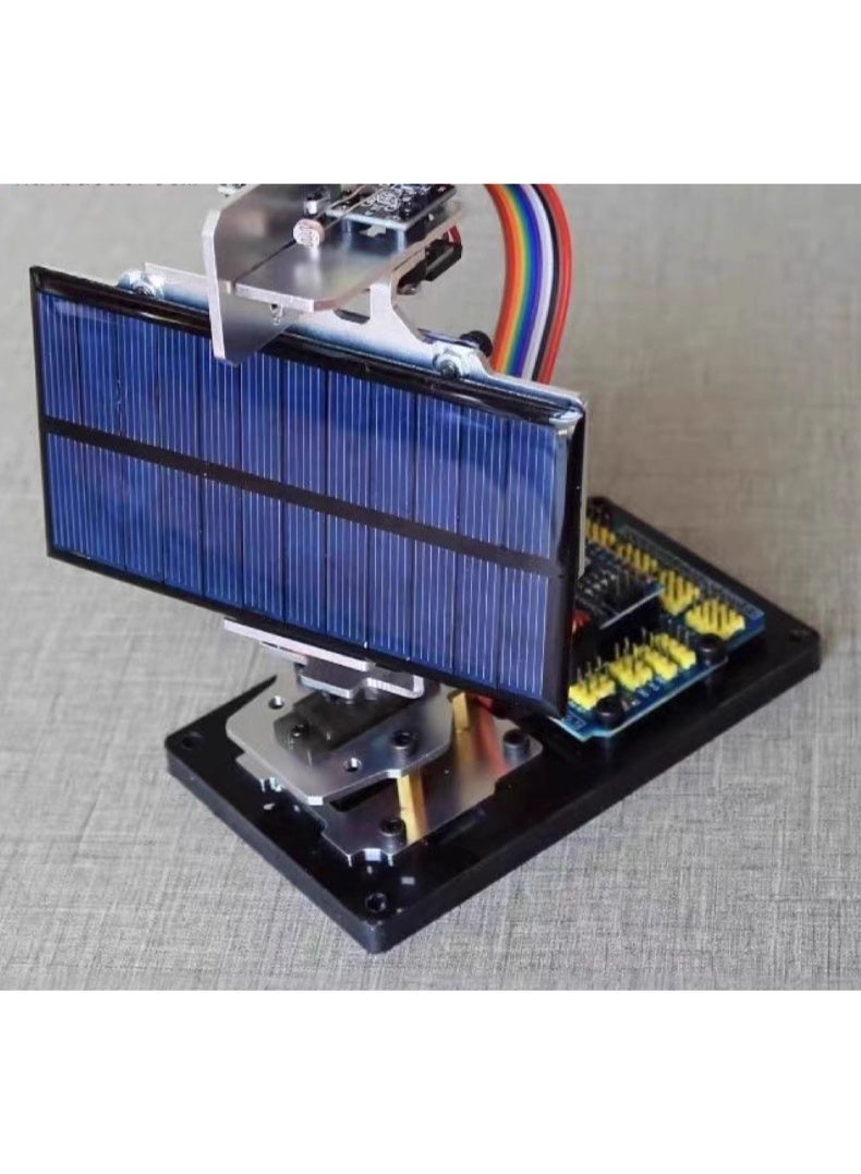 robotgcc Solar Tracking System DIY Kit with Solar Panel Light Tracking Sensor Module, Arduino Compatible Sun Tracking Robot Platform, STEM Education Solar Energy Experiment Kit, Automatic Sun Follower Project for Robotics Learning - Image 2