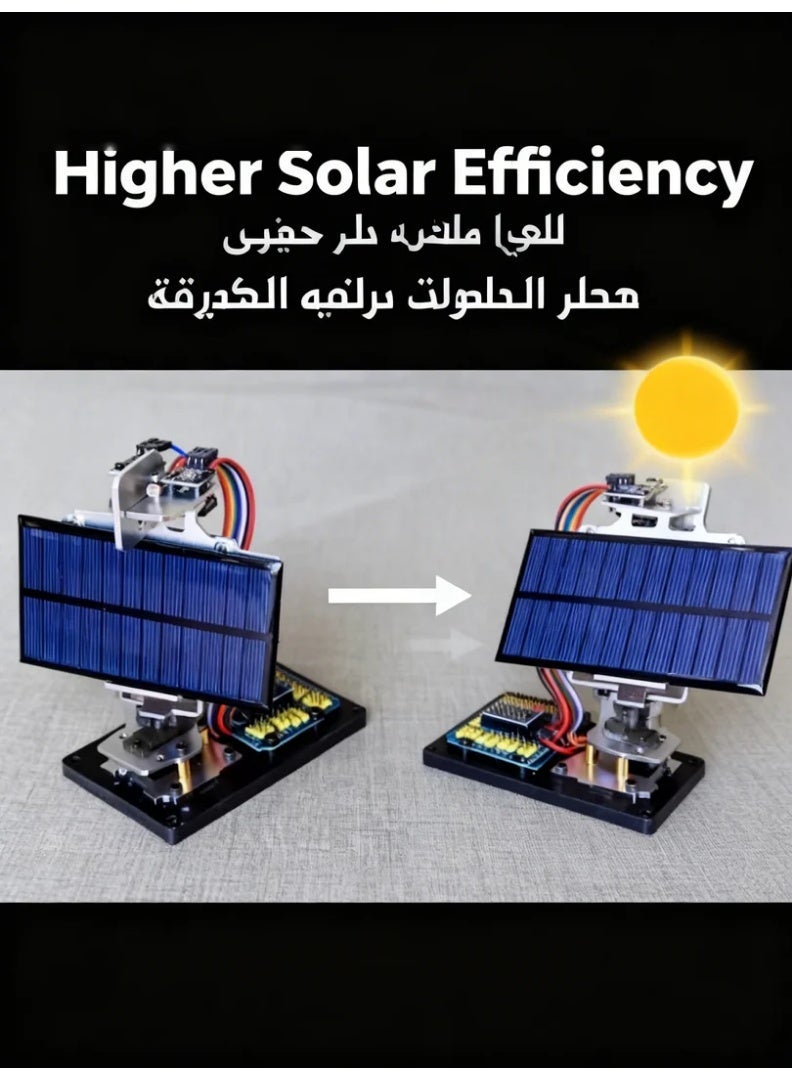 robotgcc Solar Tracking System DIY Kit with Solar Panel Light Tracking Sensor Module, Arduino Compatible Sun Tracking Robot Platform, STEM Education Solar Energy Experiment Kit, Automatic Sun Follower Project for Robotics Learning - Image 4