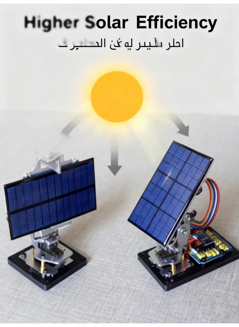 robotgcc Solar Tracking System DIY Kit with Solar Panel Light Tracking Sensor Module, Arduino Compatible Sun Tracking Robot Platform, STEM Education Solar Energy Experiment Kit, Automatic Sun Follower Project for Robotics Learning - Image 3