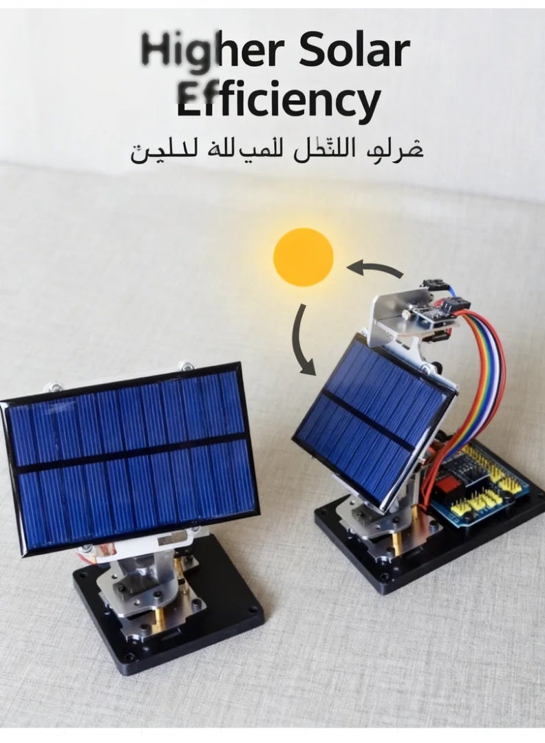 robotgcc Solar Tracking System DIY Kit with Solar Panel Light Tracking Sensor Module, Arduino Compatible Sun Tracking Robot Platform, STEM Education Solar Energy Experiment Kit, Automatic Sun Follower Project for Robotics Learning - Image 5