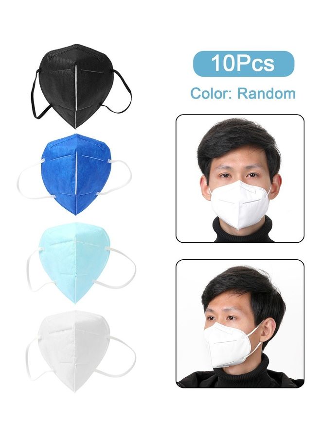 NIBEMINENT 10Pcs/Set Of Disposable KN95 Face Mask With Anti PM2.5 And 95% Filtration Non-woven Fabric Protective Masks For Dust Particles - Image 1