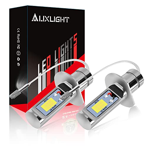 AUXLIGHT H1 H1LL LED Fog Light DRL Bulbs, 3000 Lumens Extremely Bright Bulbs Replacement for Cars, Trucks, 6000K Xenon White - Image 1