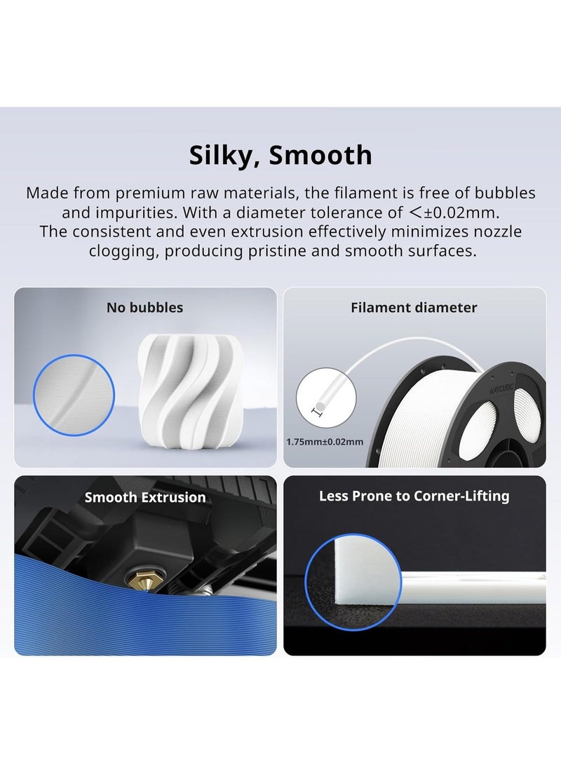 Anycubic PLA+ Filament 1.75mm 1KG – Double Toughness 3D Printer Filament, Bending Modulus 3980±360MPa, Clog-Resistant Smooth Extrusion ±0.02mm Accuracy, Eco-Friendly High Strength PLA+ for FDM Printers - Image 5