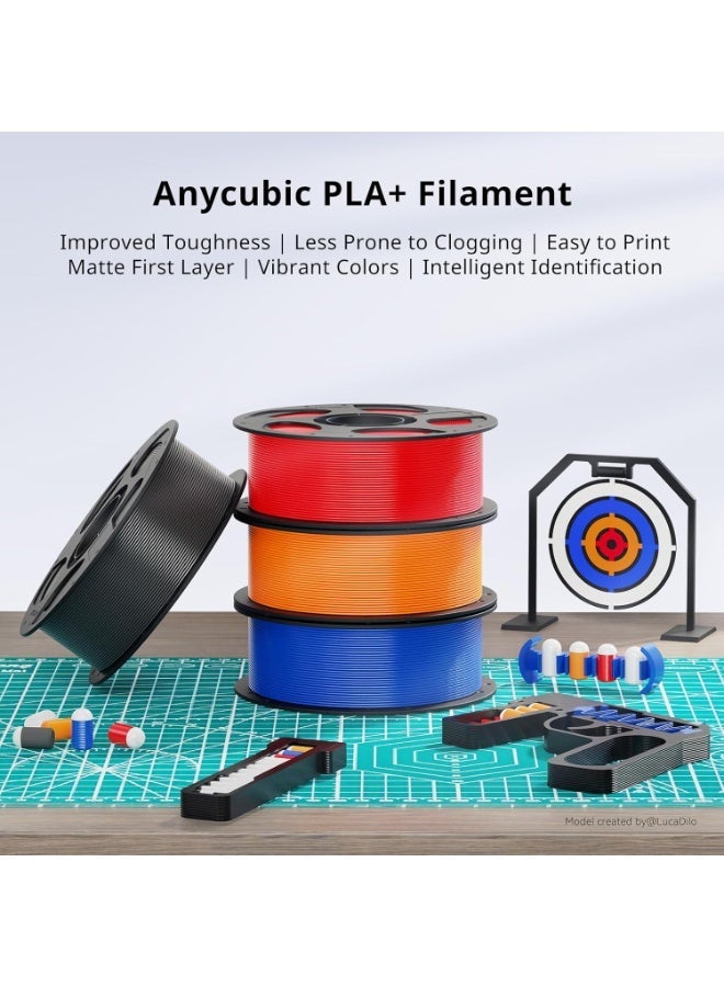 Anycubic PLA+ Filament 1.75mm 1KG – Double Toughness 3D Printer Filament, Bending Modulus 3980±360MPa, Clog-Resistant Smooth Extrusion ±0.02mm Accuracy, Eco-Friendly High Strength PLA+ for FDM Printers - Image 2