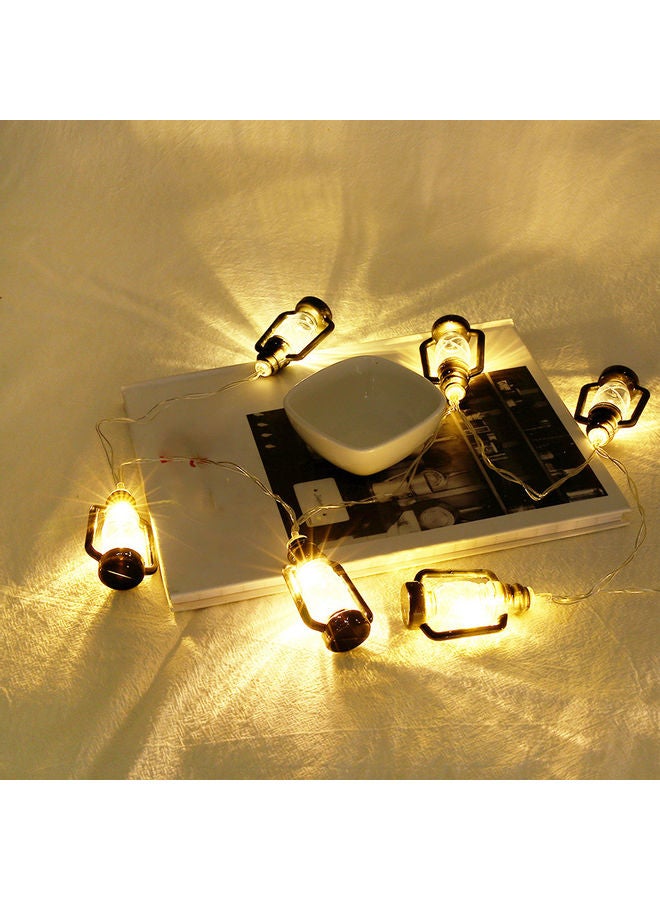 1.5M Lantern Design 10 LED String Lights Warm White - Image 2
