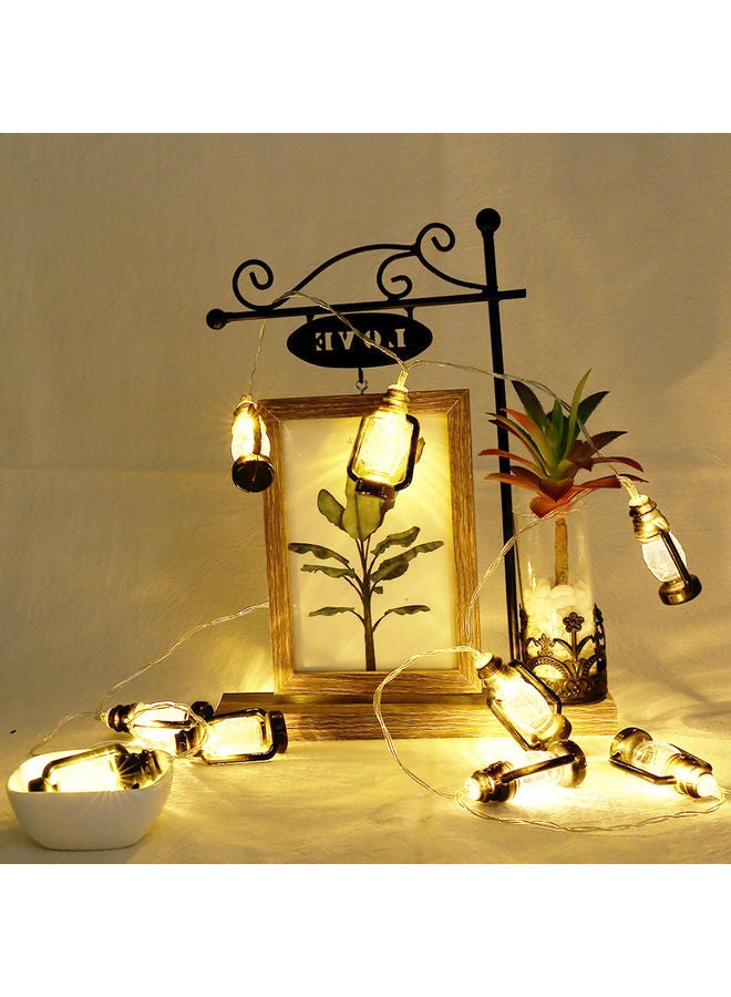 1.5M Lantern Design 10 LED String Lights Warm White - Image 4