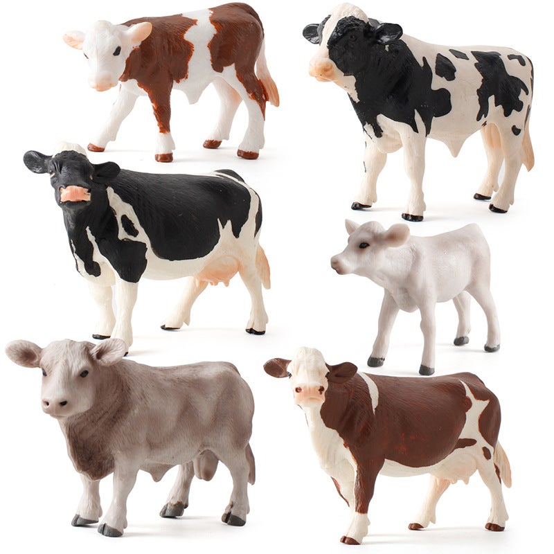 Original Direct Sales Children'S Solid Simulation Animal Model Cow Cattle Ranch Solid Poultry Static Toy Ornaments - Image 2