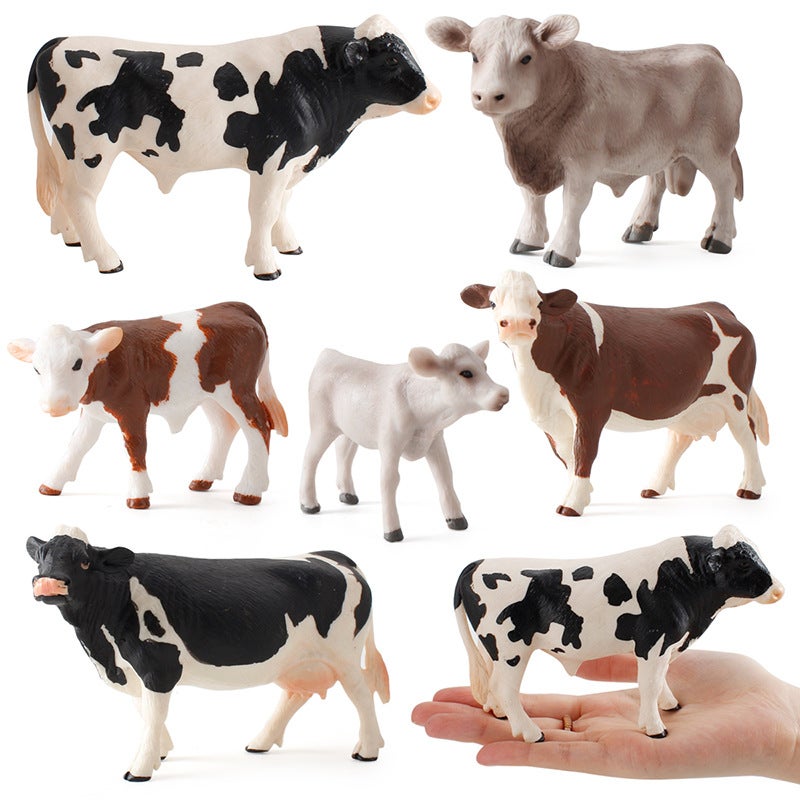 Original Direct Sales Children'S Solid Simulation Animal Model Cow Cattle Ranch Solid Poultry Static Toy Ornaments - Image 3