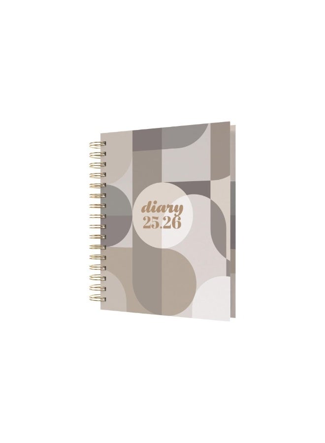Collins Collins A5 Scandi 2025–2026 Academic Month Planner (July 2025–Jul 2026) A5, Hard Cover- Geo Grey  - Image 3