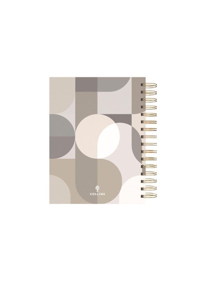 Collins Collins A5 Scandi 2025–2026 Academic Month Planner (July 2025–Jul 2026) A5, Hard Cover- Geo Grey  - Image 2