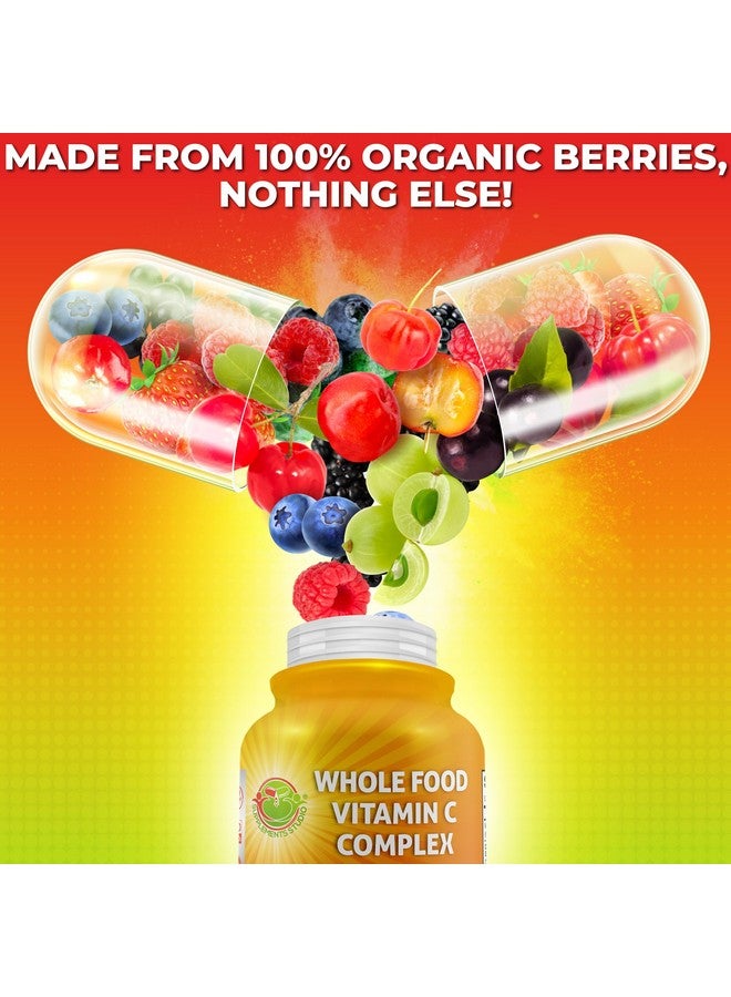 سبليمينتس ستوديو مجمع فيتامين سي من الأطعمة الكاملة - 1450 ملغ من التوت العضوي - 675 ملغ من فيتامين سي لكل حصة، مضاد للأكسدة عالي الفعالية ودعم المناعة مع أسرولا وأملا والبيوفلافونويدات الطبيعية - نباتي، غير معدل وراثيًا، 120 قرصًا - Image 2