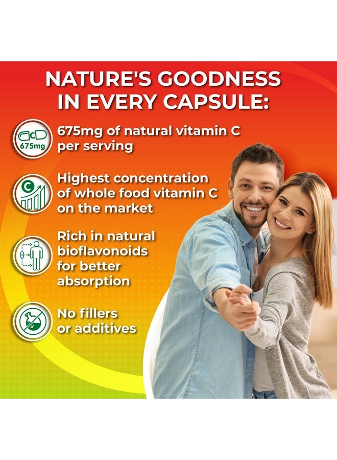 سبليمينتس ستوديو مجمع فيتامين سي من الأطعمة الكاملة - 1450 ملغ من التوت العضوي - 675 ملغ من فيتامين سي لكل حصة، مضاد للأكسدة عالي الفعالية ودعم المناعة مع أسرولا وأملا والبيوفلافونويدات الطبيعية - نباتي، غير معدل وراثيًا، 120 قرصًا - Image 4