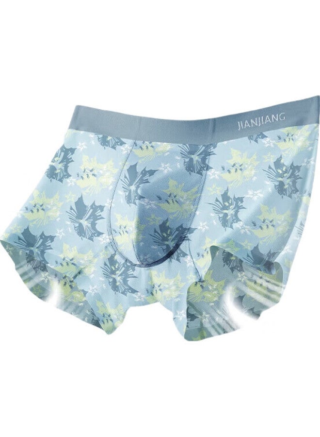 Athlete Warrior Men'S Ice Silk Boxer Briefs Antibacterial Seamless Trendy Printed Underwear Breathable Mesh 3-Pack - Image 3