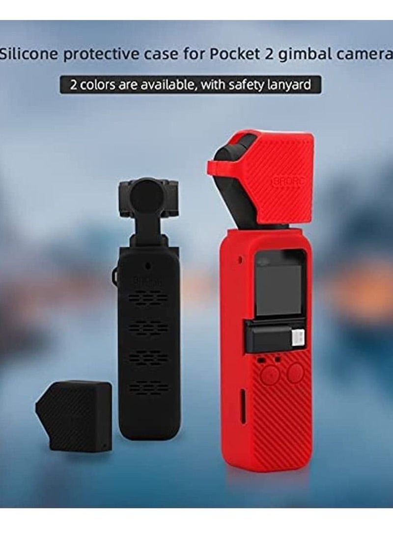 Excefore Lens Hood for DJI OSMO Pocket 2, Lens Cover Cap, Hand Lanyard Camera Accessories Combo Lens Guard Prevent Caps Adapter Holder Gimbal Protector Prevent Collision Scratch  - Image 4