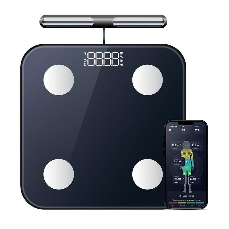The Body Pod Smart Scale 8Electrode Digital Bathroom Scale with 40 Measurements Across Weight Fat BMI Muscle Mass  Full Body Composition 400 lbs Limit 4xAAA Batteries Included - Image 1