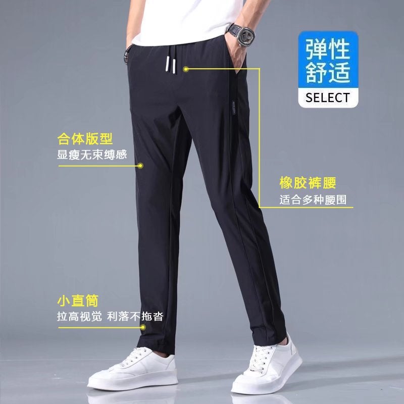Men's Work Pants Men's Work Loose Wear-resistant Dirty Work Clothes Ultra-thin Breathable Ice Silk for Summer - Image 3