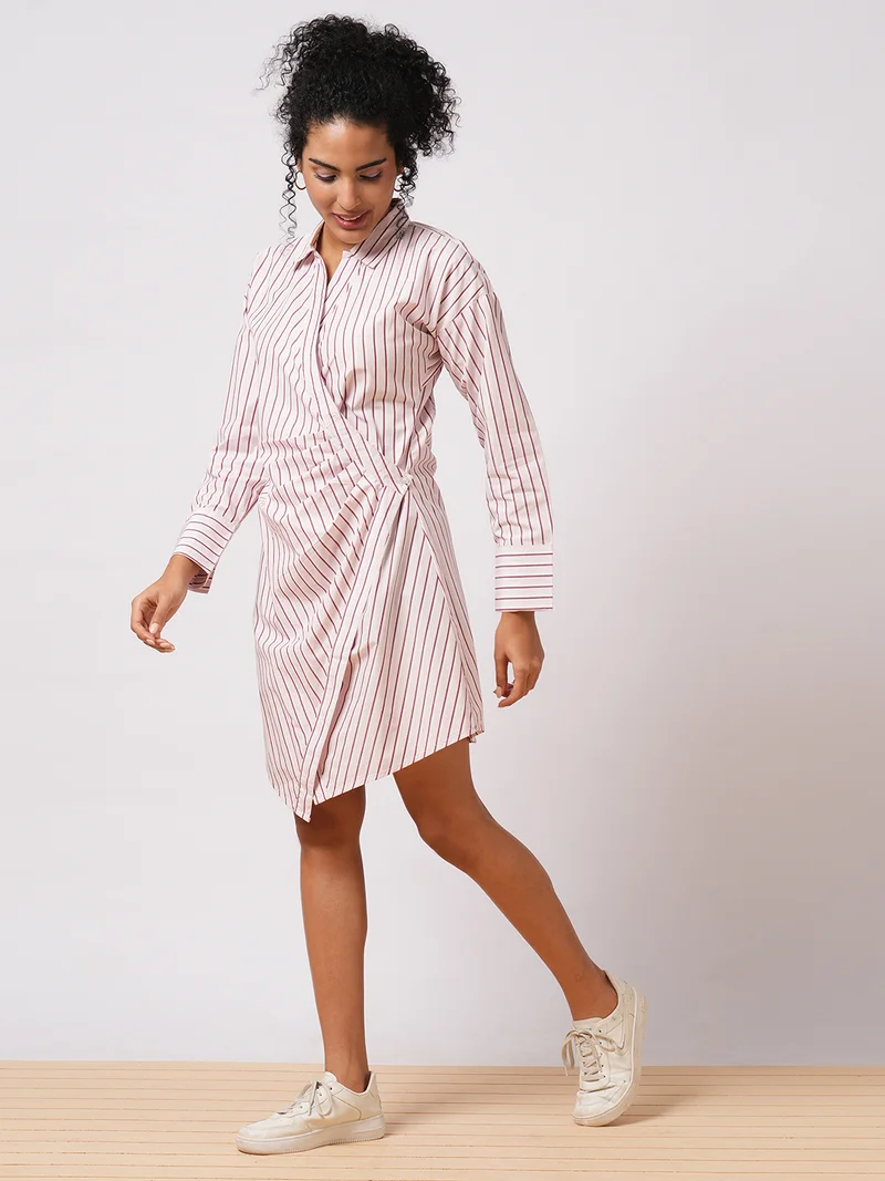 globus Globus Women Striped Cotton Formal Dress