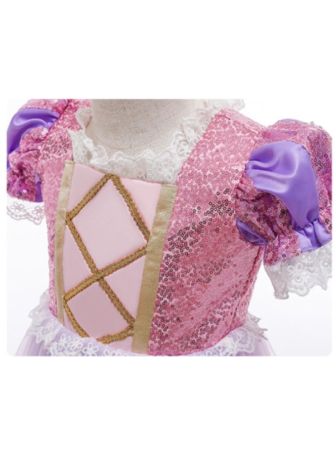 Snow White, Frozen Adventure, Long Hair Princess Dress, Export Children's Clothing, Girls' Formal Dress, Long Hair Princess Evening Gown - Image 3